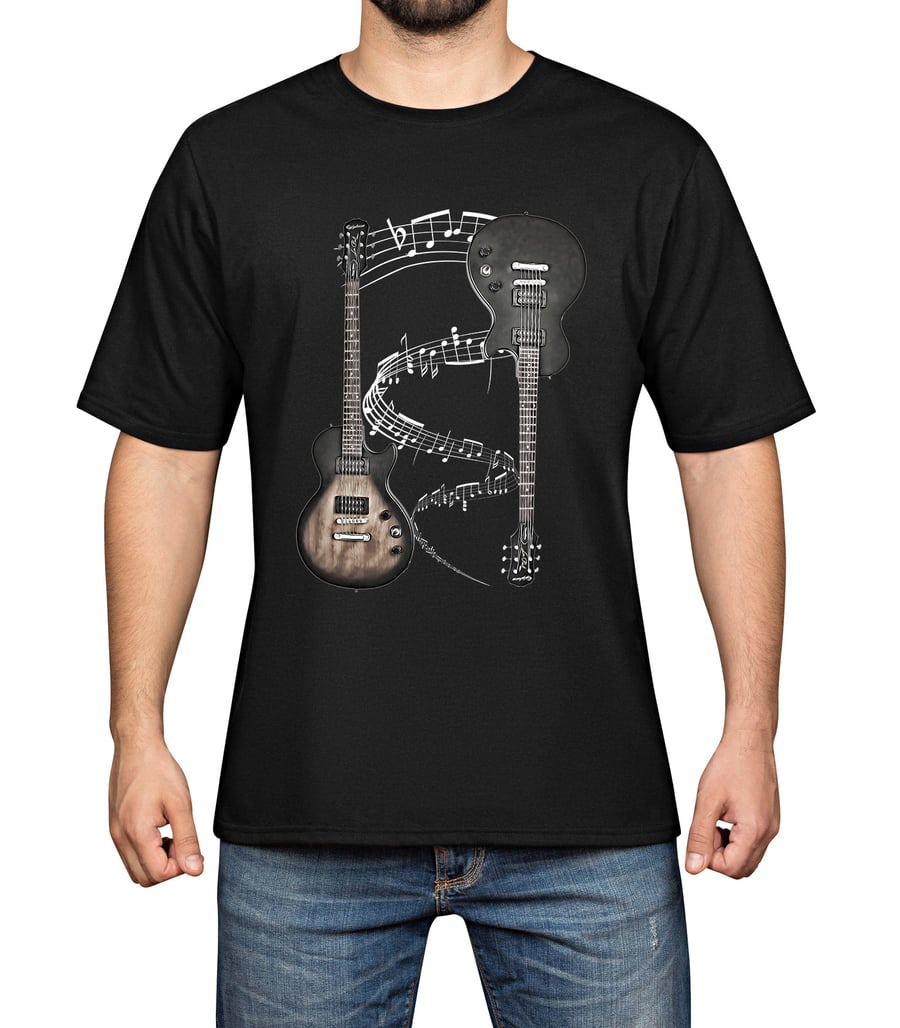 Epiphone Les Paul T Shirt, Epiphone T Shirt, Guitar T shirt Top, Cotton T Shirt,