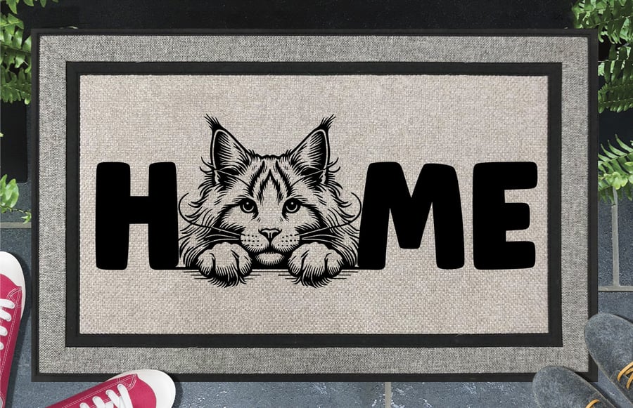 Maine Coon Home Door Mat No.3 - All Weather Doormat - 45x70cm 