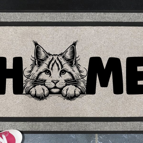 Maine Coon Home Door Mat No.3 - All Weather Doormat - 45x70cm 