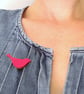 Painted Wooden Bird Brooch, various colours - Image 9