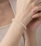 5mm Round Freshwater Pearl Sterling Silver Bracelet