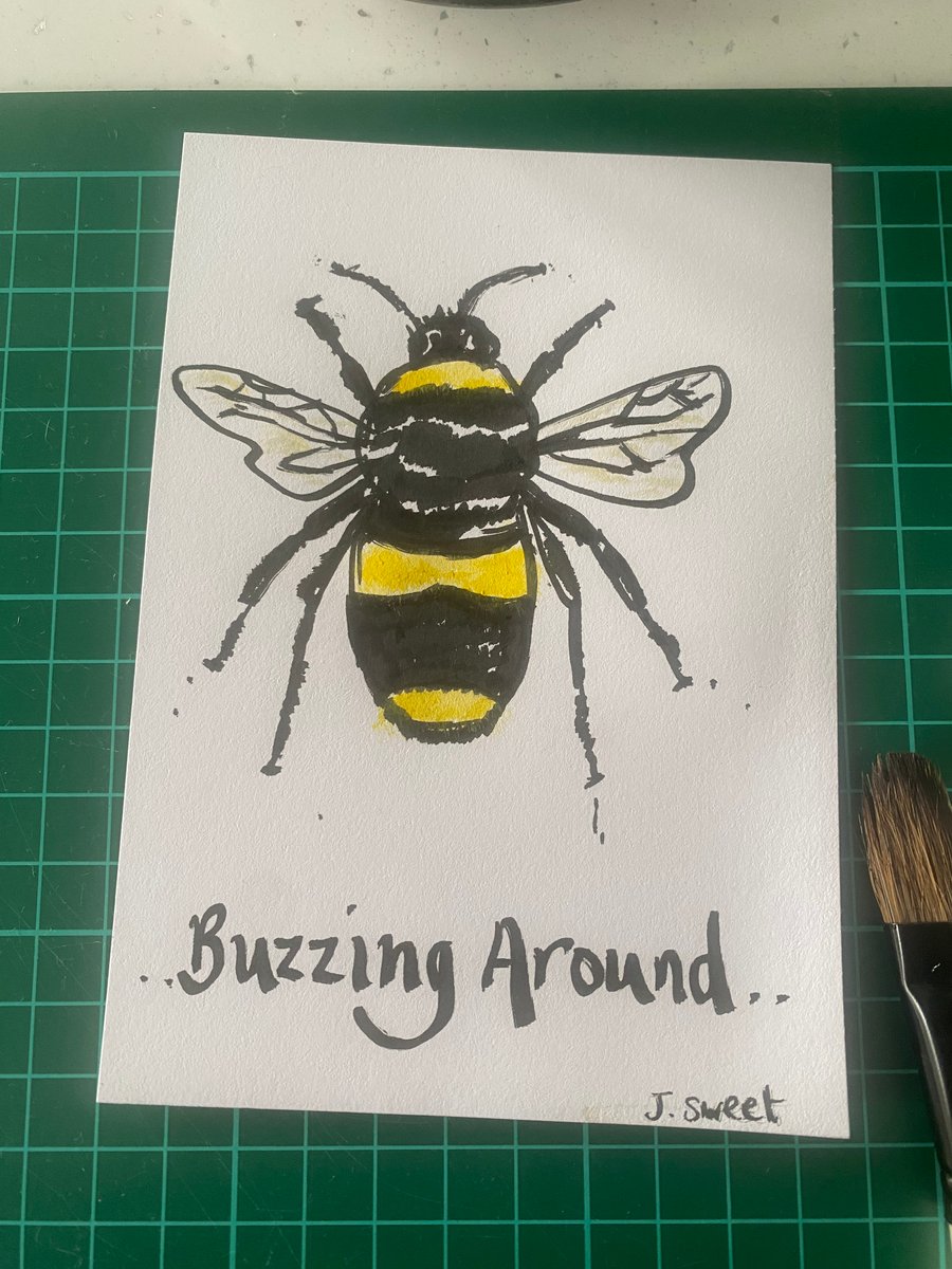 Buzzing Around Bee drawing