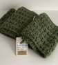 INFINITY SCARF , neckwarmer , cowl  'Stroll'. Soft Alpaca blend. Dark green. - Image 4