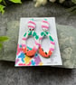 Abstract Organic Oval Hoop Earrings  - Image 1