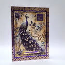 Mum Birthday Card - To a Fabulous Mum - Luxury Handmade Peacock Birthday Card