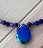 Purple Hematite Teardrop Pendant Necklace - Image 6