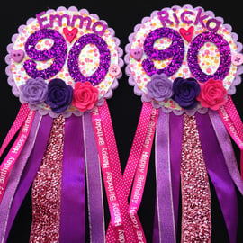 Birthday badge-Rosette - Any age