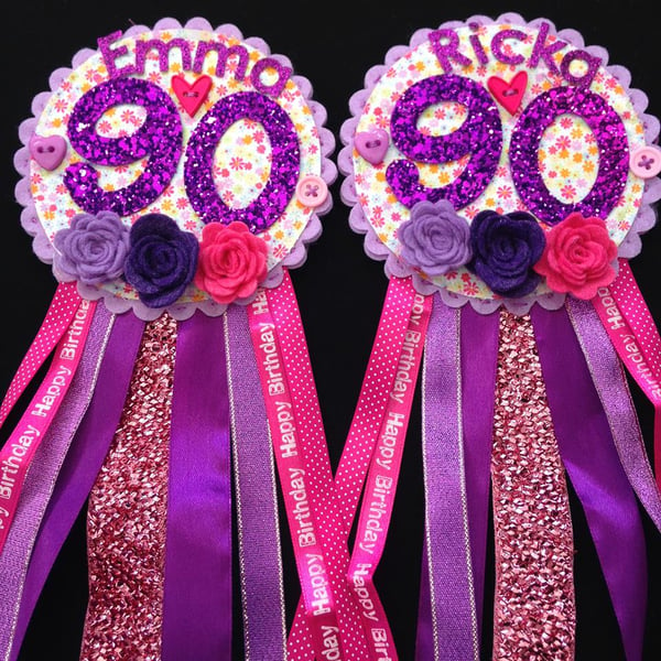 Birthday badge-Rosette - Any age