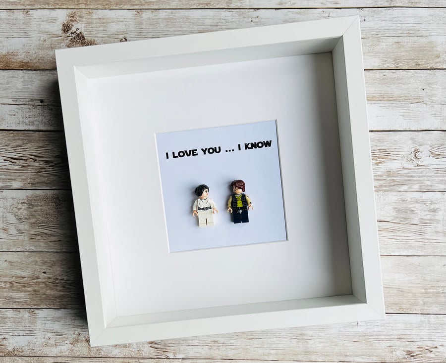 Star Wars I Love You, I Know Personalised Minifigures Frame