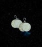 Brass & Sterling Silver Statement 32mm Eclipse Earrings - Designed & Handmade UK - Image 2