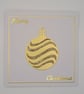 Set of 4 Christmas Bauble Cards – Gold, Silver, Purple, Blue - 5x5 Inch Square - Image 2