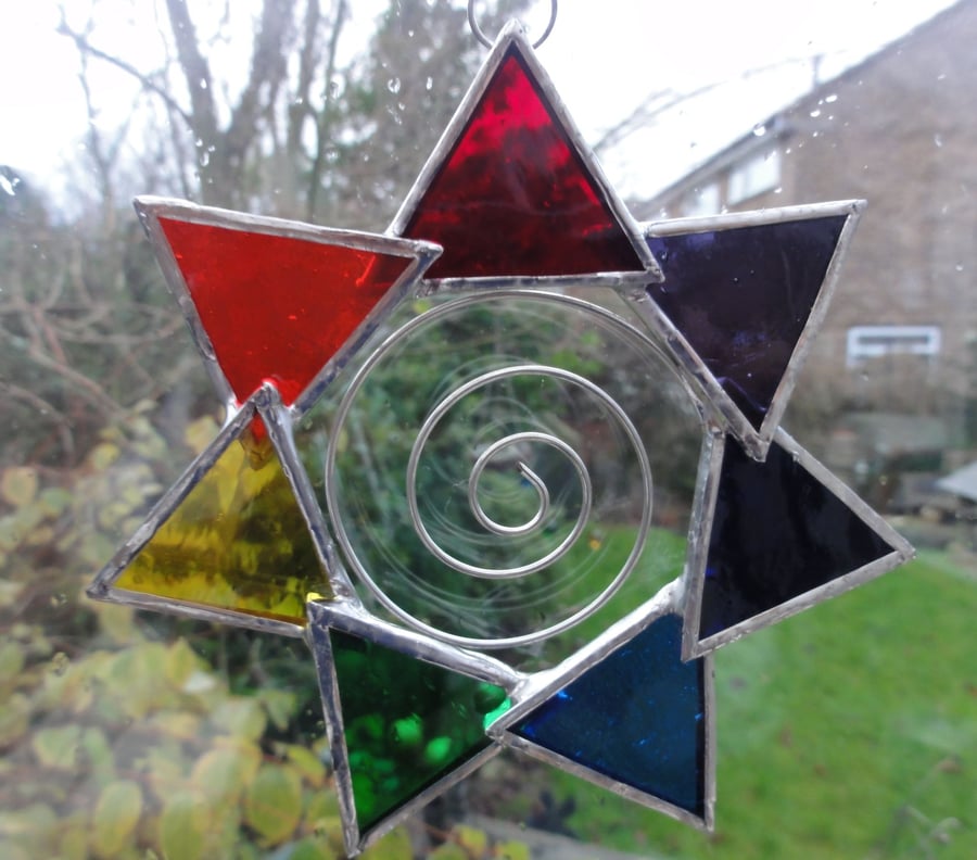 Stained Glass Chakra Suncatcher