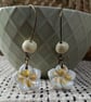 Hibiscus dangle earrings 