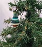 Green Button Christmas Tree Decoration - Round Button Topper - Image 2