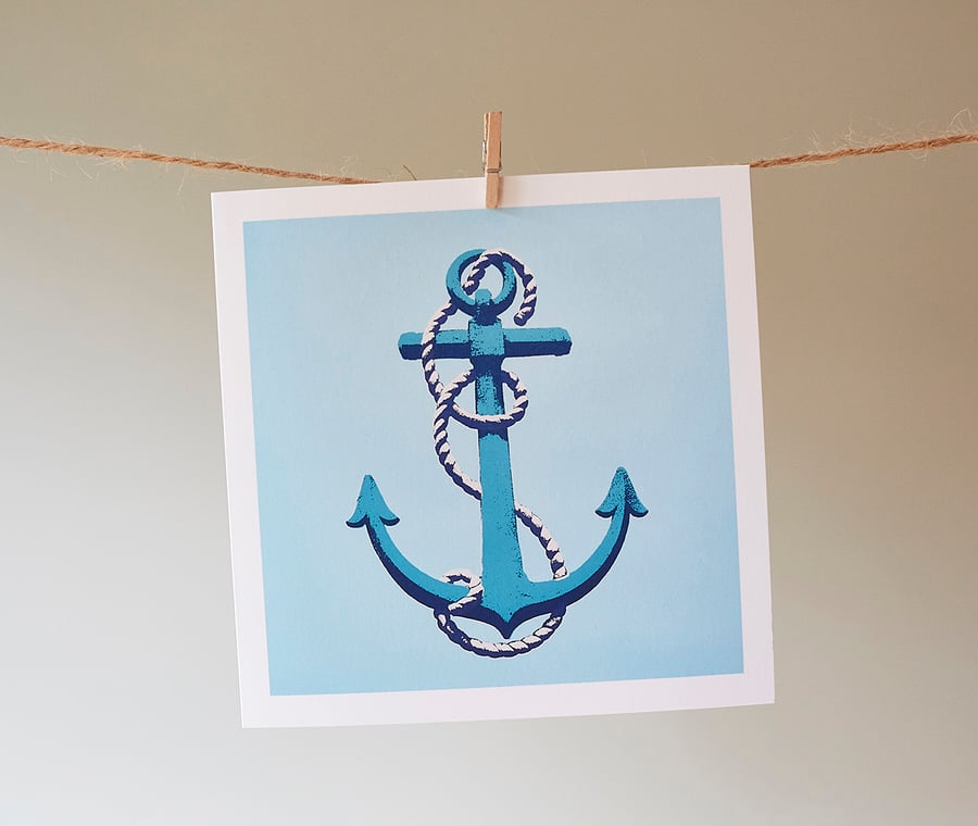 Anchor greetings card