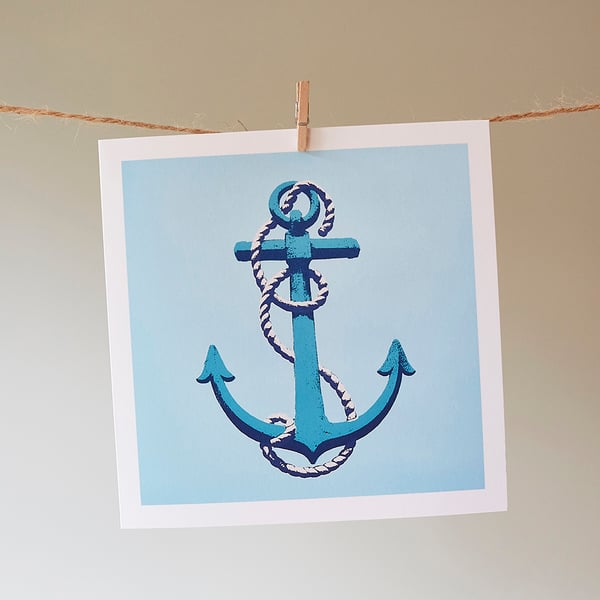 Anchor greetings card