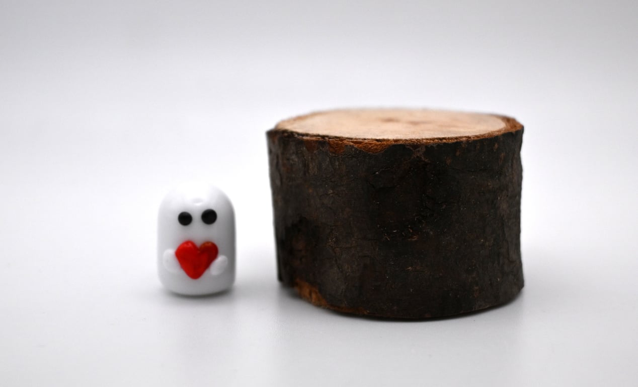 small glass ghost figure