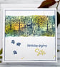 Son Birthday Card - nature, leaves, trees, deer, handcrafted - Image 1