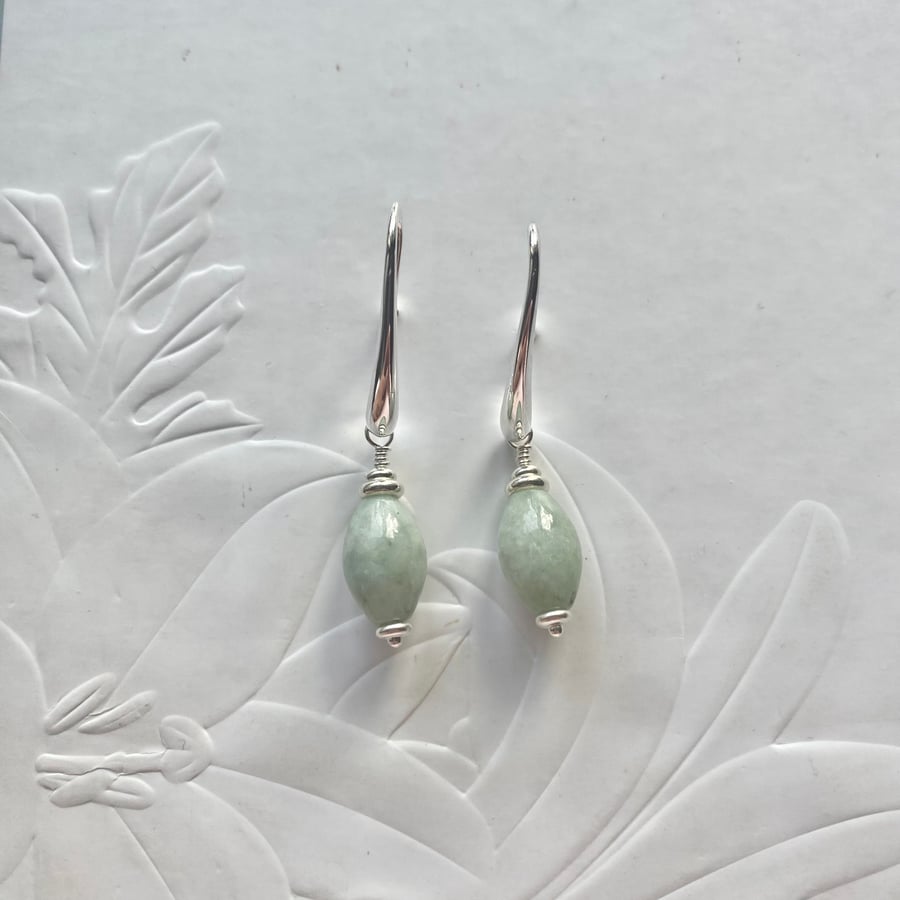 Burmese Jade earrings.