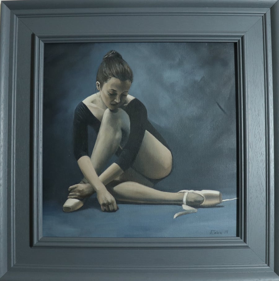 Portrait of a Dancer, Ballet, Ballerina, Young Woman Painting, Original Artwork
