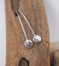Silver drop pebble earrings - Image 7