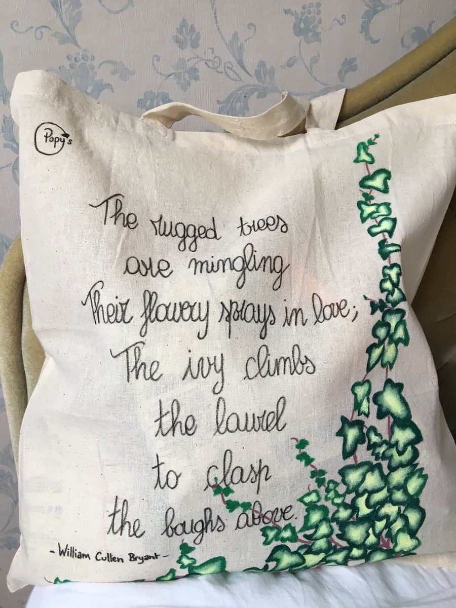 FREE UK P&P - Recycled Cotton Tote bag - IVY