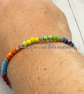  Handmade Rainbow Beaded Bracelet – Colourful 3x4mm Faceted Glass Bead Jewellery - Image 6