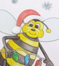 Christmas Bee Card - Cute Bee Card - Bumblebee  - Image 6