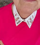 Luxe White & Champagne Detachable Statement Collar - Upcycled Neckcessory - Image 10