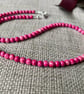 Pretty pink beaded necklace, vintage beads