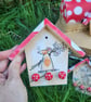 Small Wooden Wall Hook Rack - Mouse Design - Jewellery & Key Organiser for Kids  - Image 2