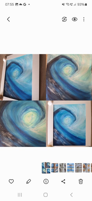 Crashing waves spiral paintings 