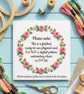 Blue Glasses Cross Stitch Wedding Card Hand Stitched Heart - Image 2