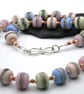 lampwork glass pastel beach beaded necklace - Image 5