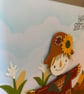 Handmade Scarecrow Birthday Card with papercraft stitching  - Image 5