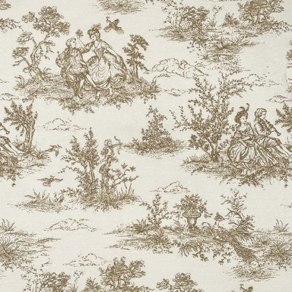 2 Washable Toile de Jouy  Beige Draught Excluder .  15inch circumference  
