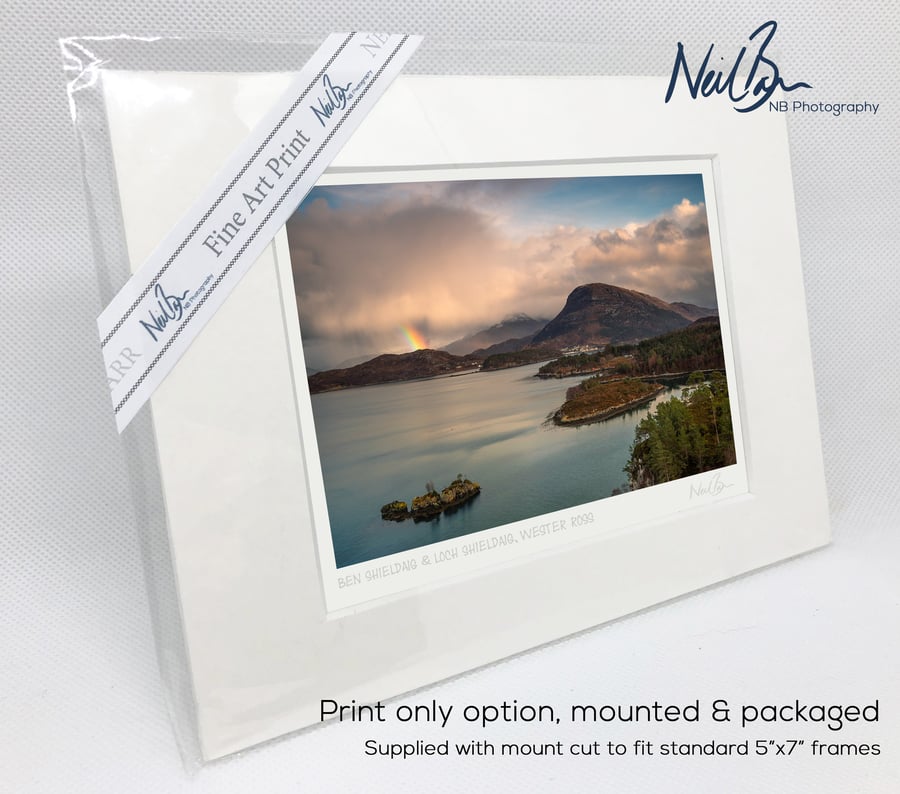 Ben Shieldaig & Loch Shieldaig, Wester Ross - A6 (7" x 5") Unframed Print