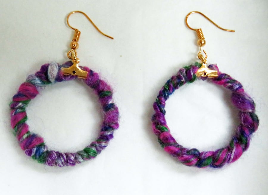 Purple Boho Earrings