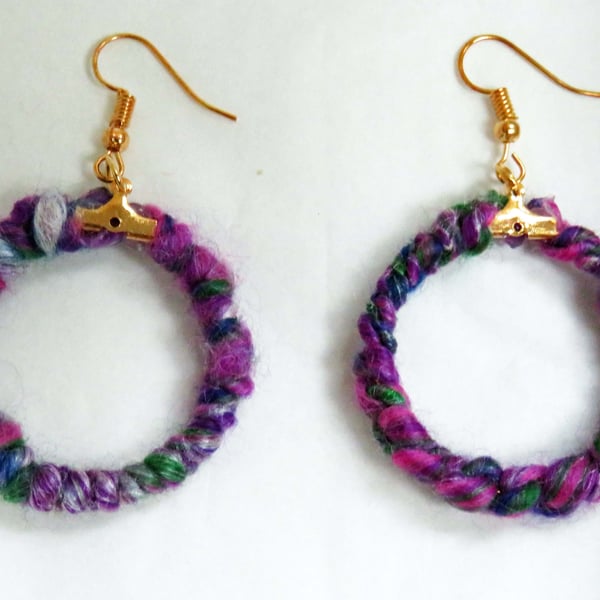 Purple Boho Earrings