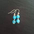 Handmade Blue Stone Earrings 