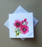 set of 3 hand painted floral blank cards & ref FA11 E1 ) - Image 2