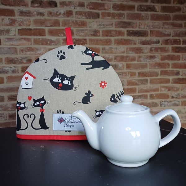 Tea Cosy in Kitty Cat Fabric