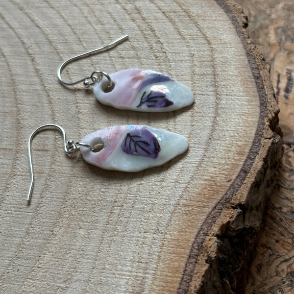 Handmade Earrings, Ceramic, Unique Earrings, Vintage, Eco Friendly Gifts.