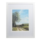 COUNTRYSIDE Art Print-Cows On The Lane-Mother's Day Gift-Giclee 10x8 Wood Frame
