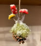 Small toadstool fircone Xmas decoration - Image 1