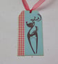 CHRISTMAS GIFT tags ( set of 3) .Winter . Deer. Retro .Kitsch.  - Image 6