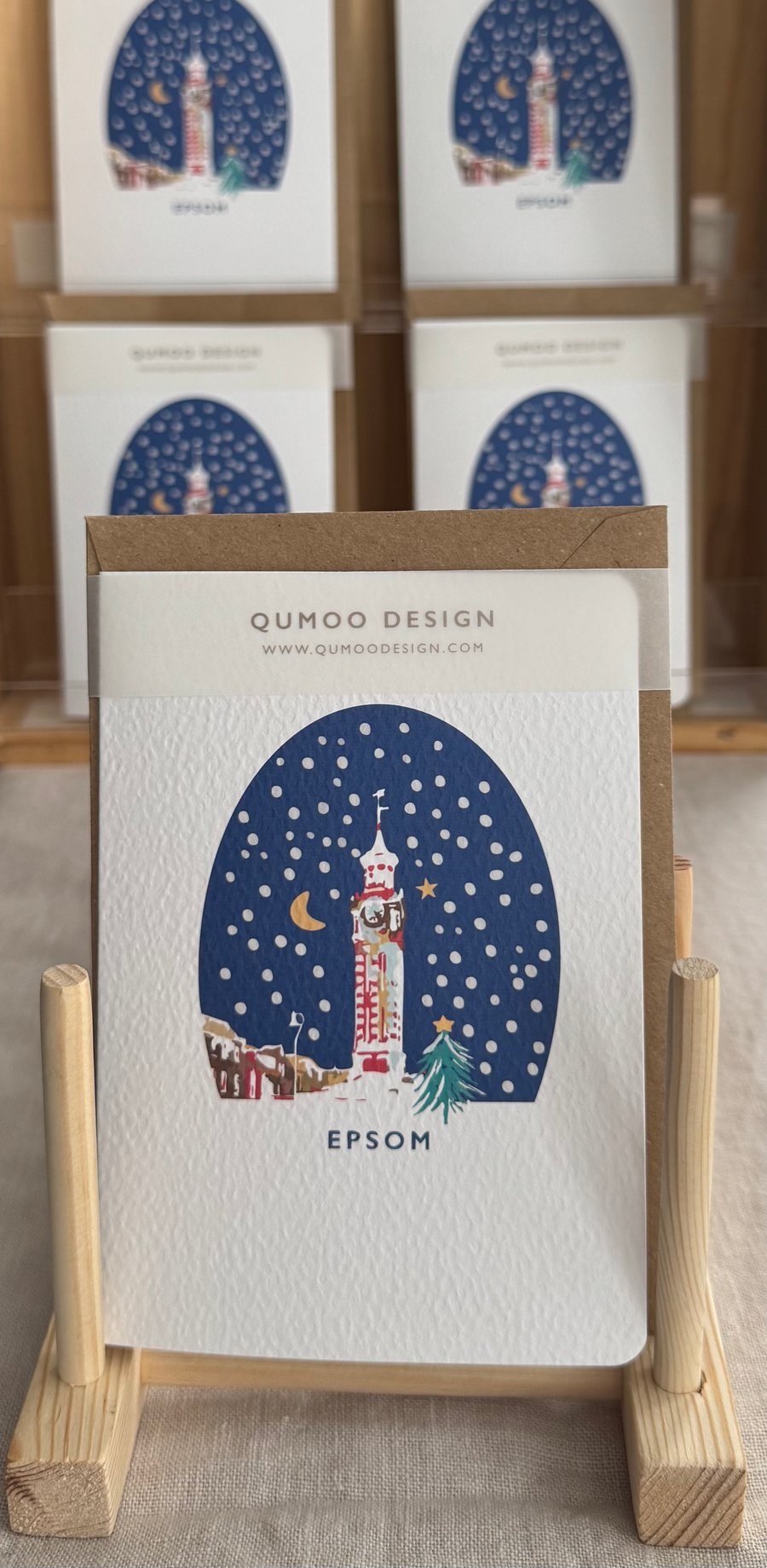  Epsom Surrey Christmas Card (QM 298)