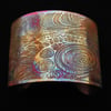 Coloured copper pattern cuff - large