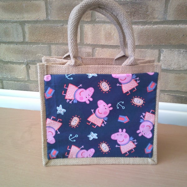 Small Jute Bag with Pocket