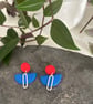 Superwoman polymer clay earrings style 1 - Image 2